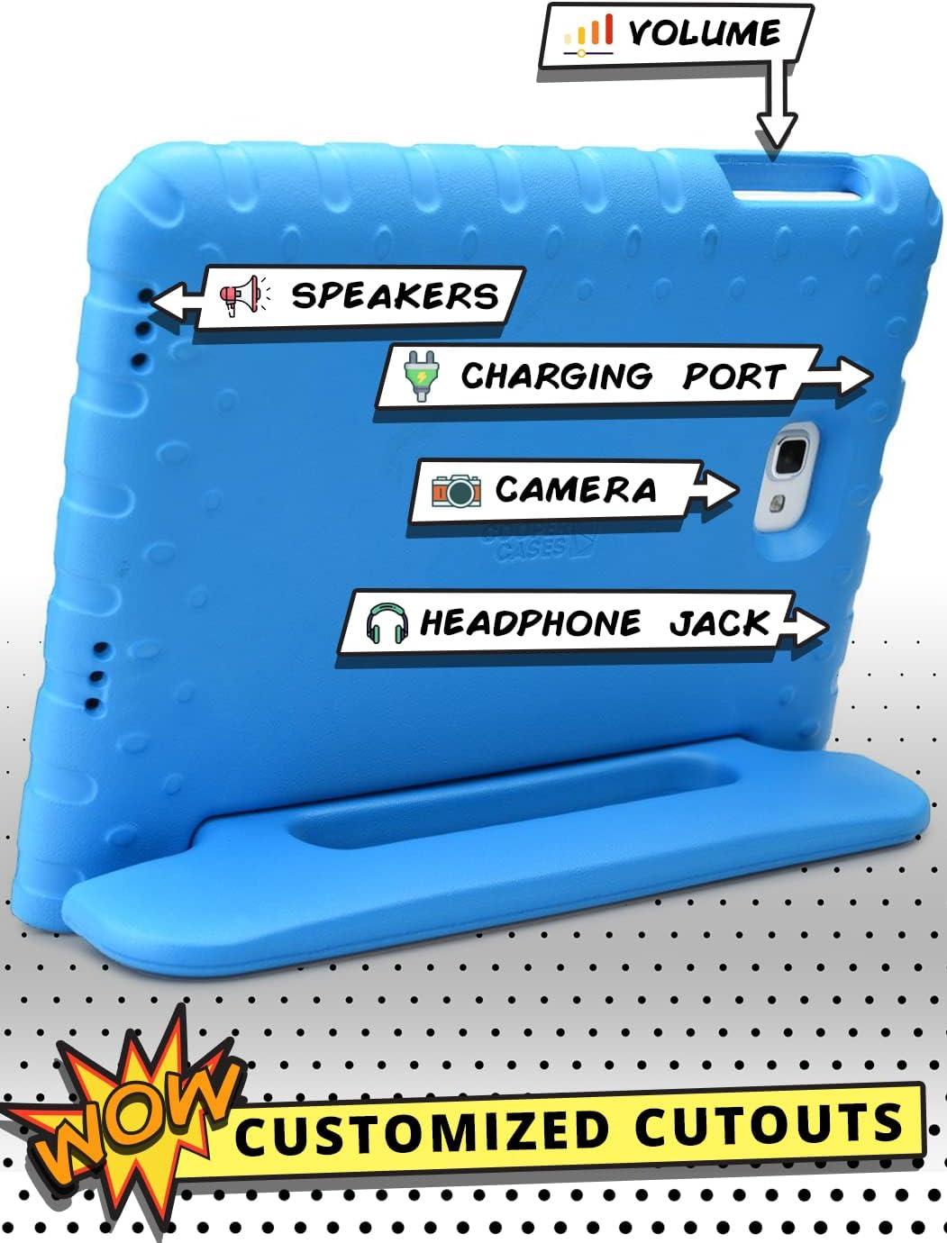 imageCooper Dynamo Rugged Kids Case Protective Case for Samsung Tab A 101 2016 T580 T585 only Child Proof Cover with Stand Handle Screen Protector Blue NOT FIT with P580 P585 and 2019 ReleasedCandy Blue