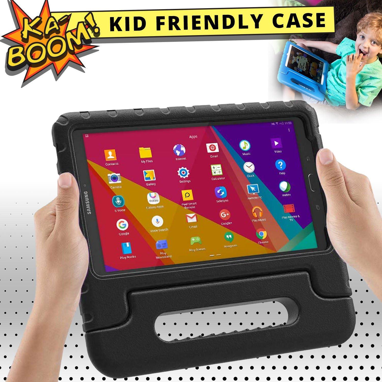 imageCooper Dynamo Rugged Kids Case Protective Case for Samsung Tab E 96 Child Proof Cover Stand Handle SMT560 T561 T562 T563 T565 T567 Black