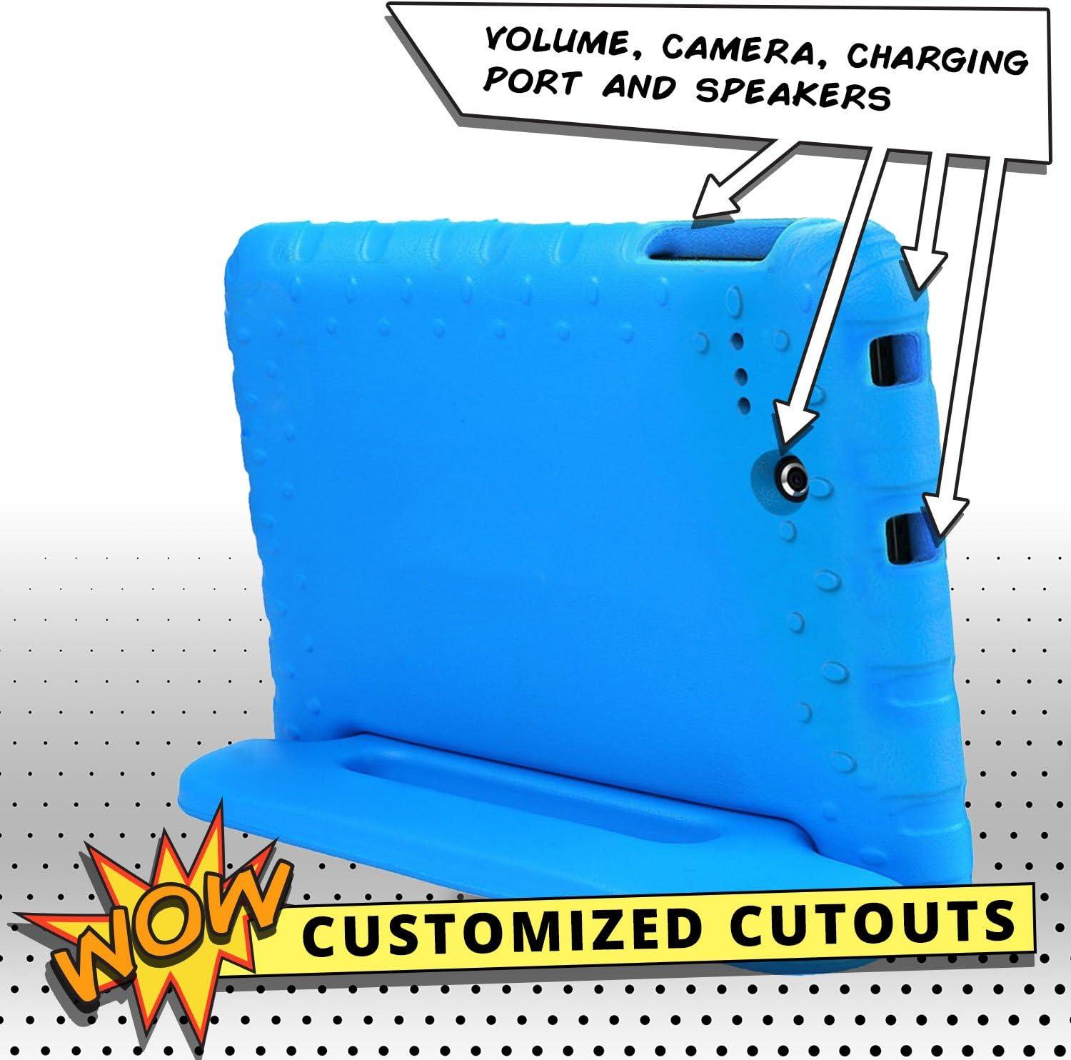 imageCooper Dynamo Rugged Kids Case Protective Case for Samsung Tab E 96 Child Proof Cover Stand Handle SMT560 T561 T562 T563 T565 T567 Blue