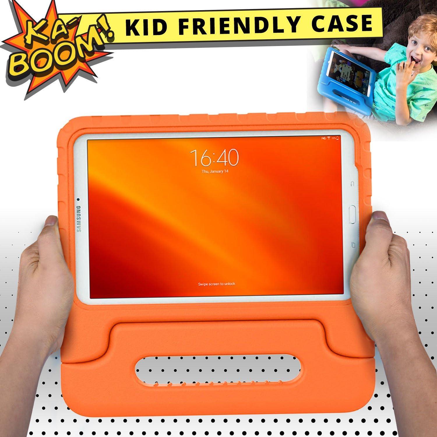 imageCooper Dynamo Rugged Kids Case Protective Case for Samsung Tab E 96 Child Proof Cover Stand Handle SMT560 T561 T562 T563 T565 T567 Orange