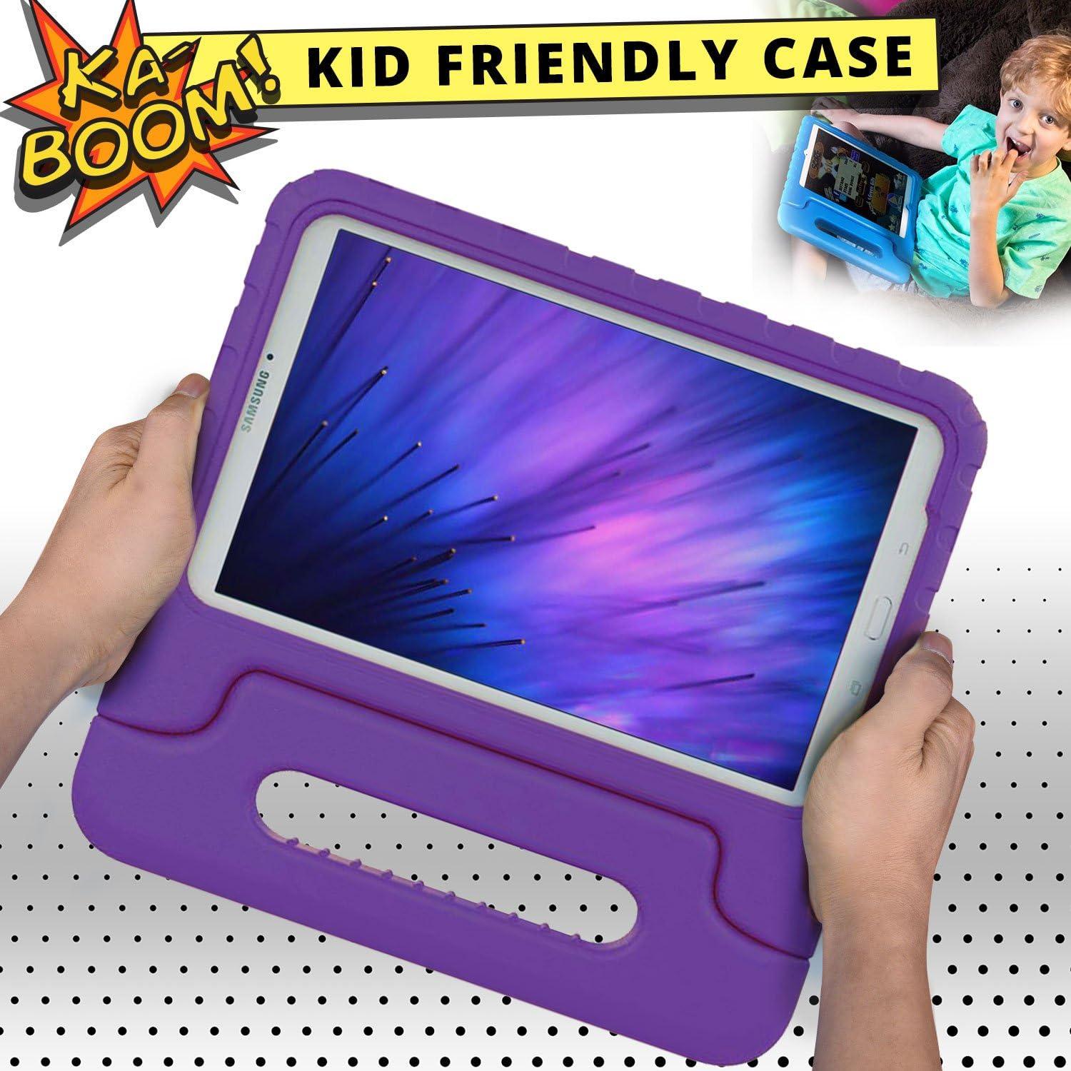 imageCooper Dynamo Rugged Kids Case Protective Case for Samsung Tab E 96 Child Proof Cover Stand Handle SMT560 T561 T562 T563 T565 T567 Purple