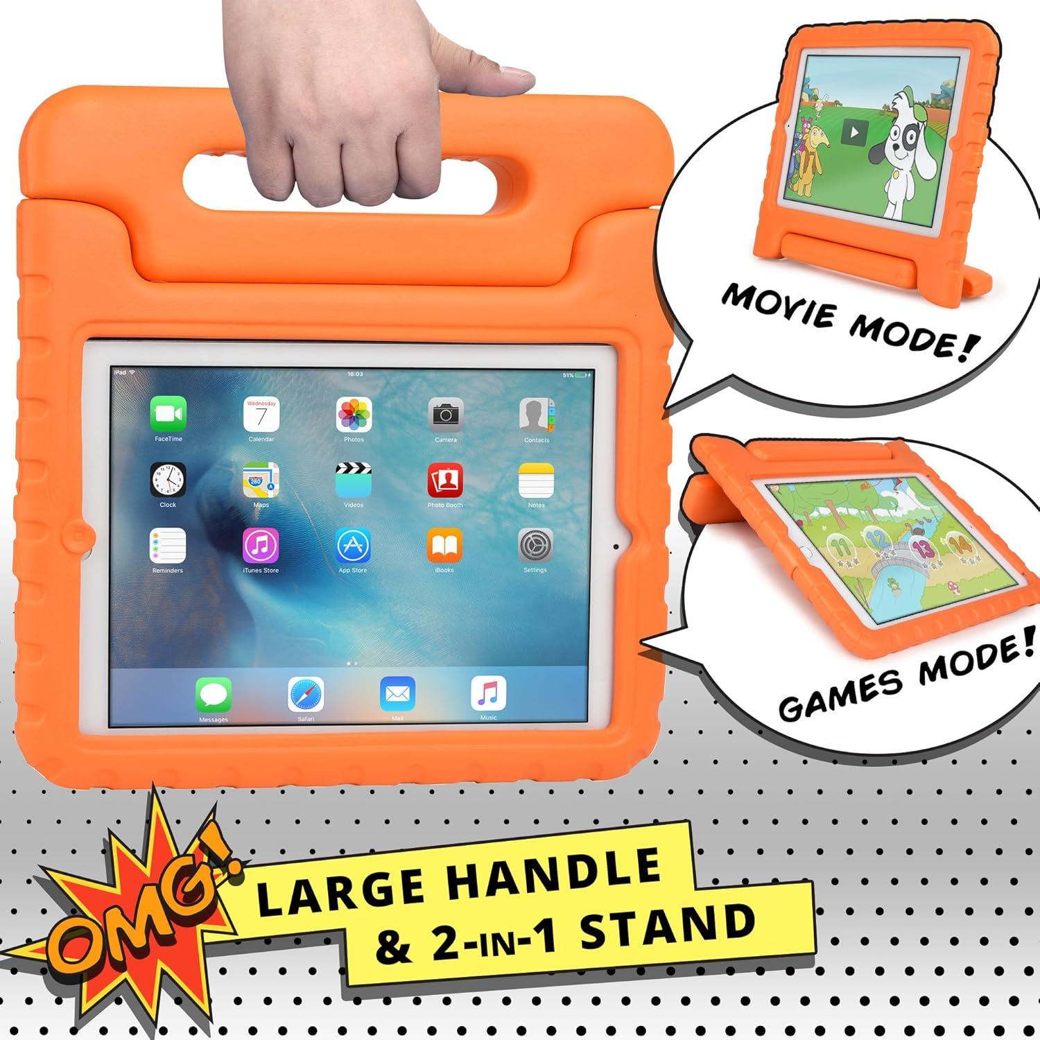 imageCooper Dynamo Rugged Kids Case Protective Case for iPad 4 iPad 3 iPad 2 Protective Child Proof Cover Stand Handle Screen Protector Orange