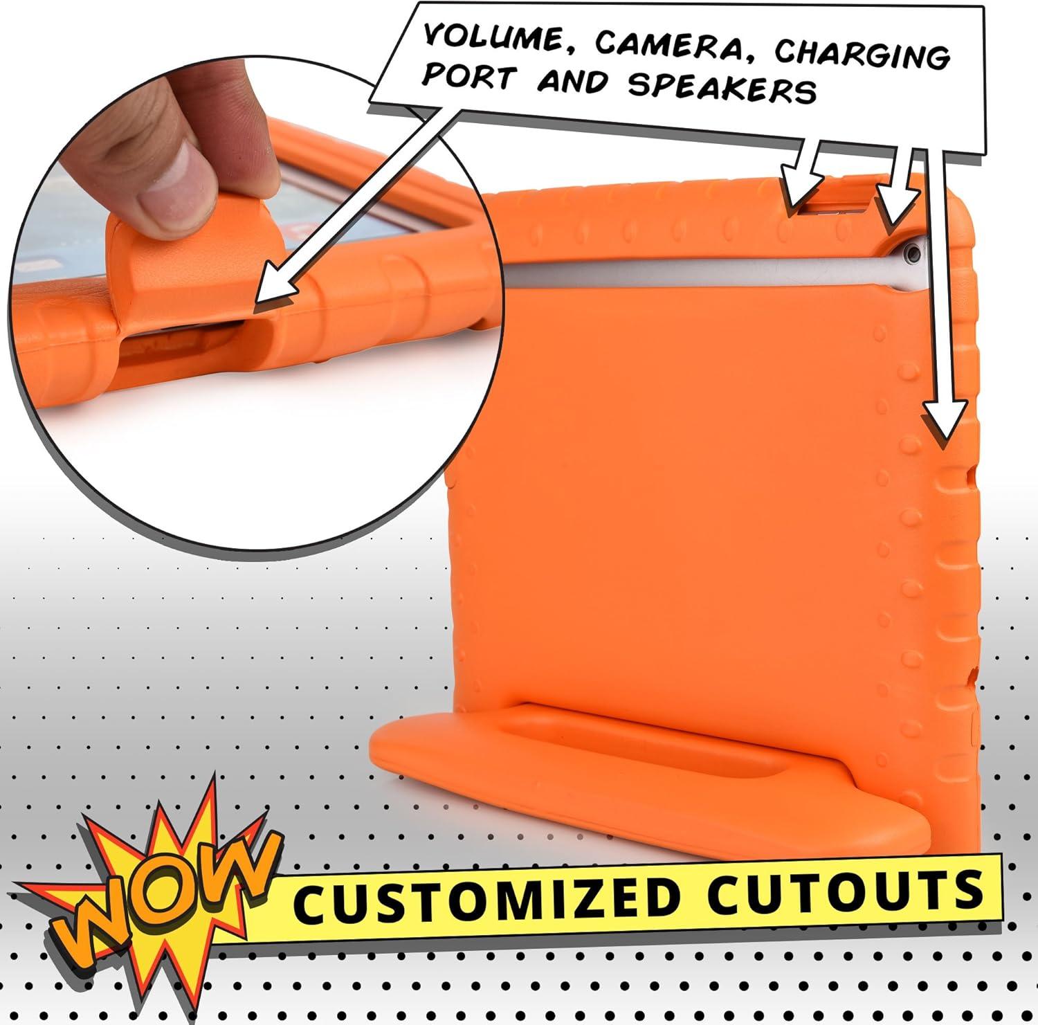imageCooper Dynamo Rugged Kids Case Protective Case for iPad 4 iPad 3 iPad 2 Protective Child Proof Cover Stand Handle Screen Protector Orange