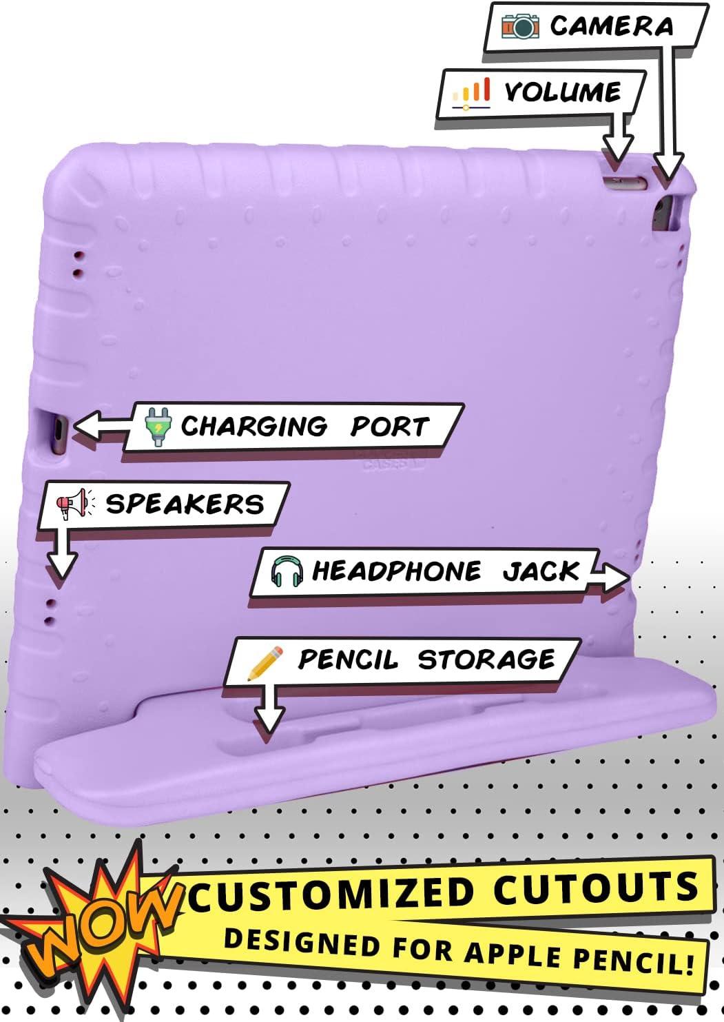 imageOfficial Cooper Dynamo Kids iPad Pro 129 Case for 1st2nd Generation 20152017 Unbreakable Protection Magic Handle Stand amp Pencil Holder NOT for 20182022 3rd6th Gen Bubble Gum PinkLollipop Violet