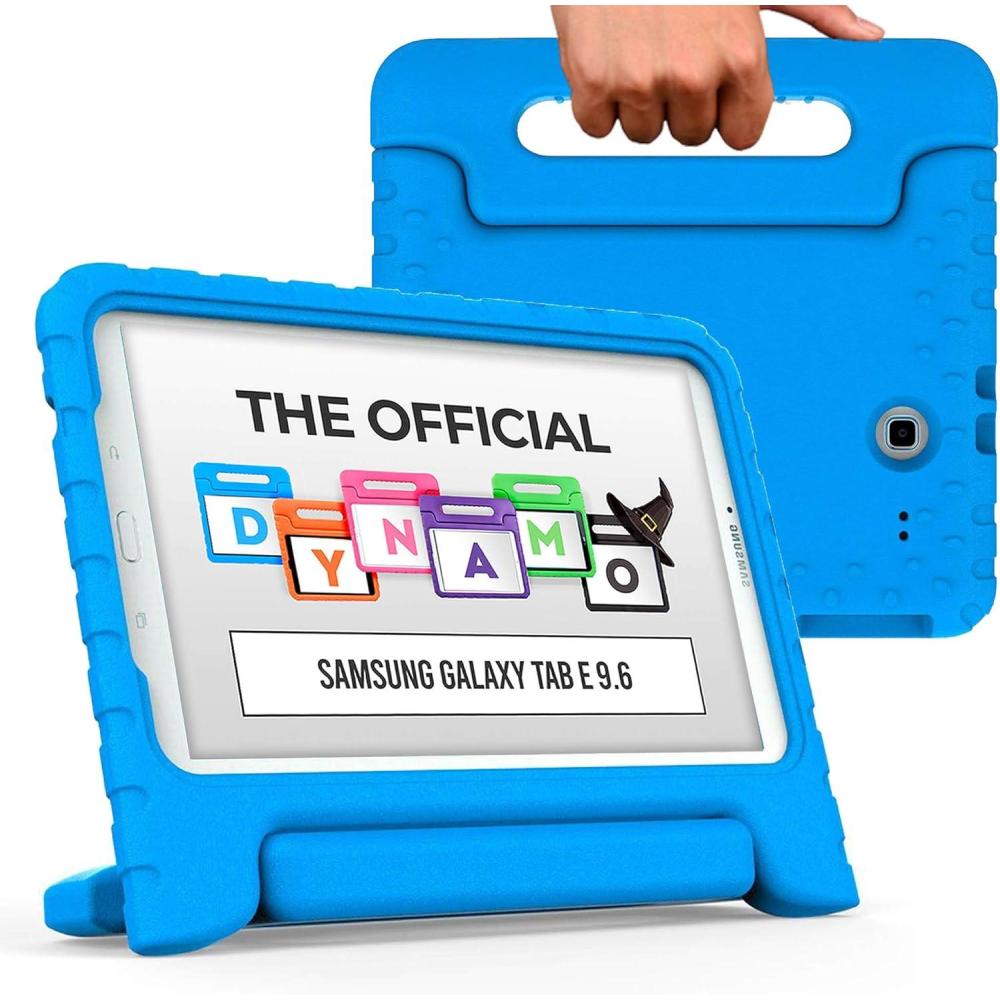 imageCooper Dynamo Rugged Kids Case Protective Case for Samsung Tab E 96 Child Proof Cover Stand Handle SMT560 T561 T562 T563 T565 T567 Blue