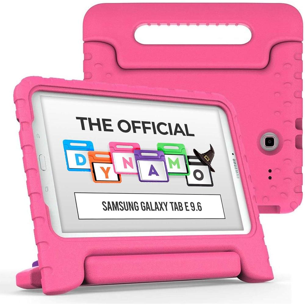 imageCooper Dynamo Rugged Kids Case Protective Case for Samsung Tab E 96 Child Proof Cover Stand Handle SMT560 T561 T562 T563 T565 T567 Pink