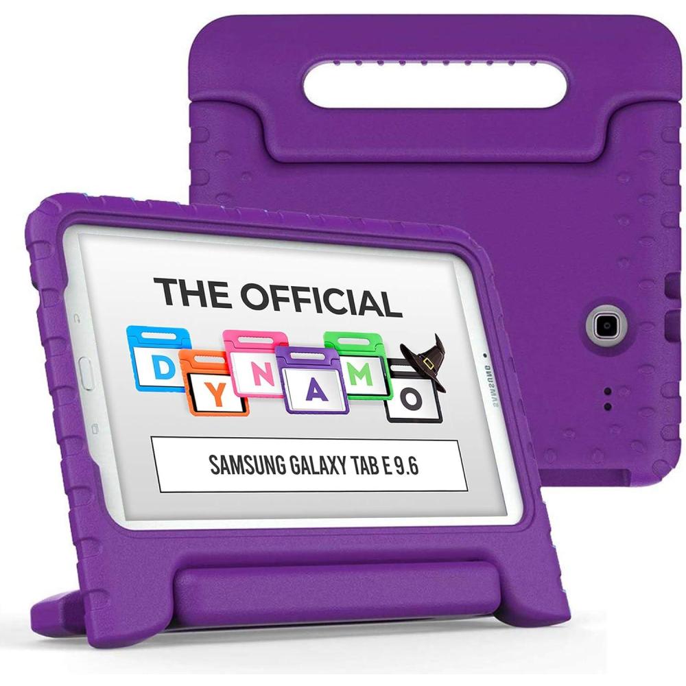 imageCooper Dynamo Rugged Kids Case Protective Case for Samsung Tab E 96 Child Proof Cover Stand Handle SMT560 T561 T562 T563 T565 T567 Purple