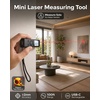 Cooper Ray Mini Laser Measuring Tool, Pocket Size Laser Tape Measure | 2.7in 1oz, Keychain Digital Tape Measure, ±2mm 100ft Range, IN/FT/M, No App, Metal Body, Backlit Display, USB-C, Great Gift
