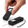 Cooper Ray Mini Laser Measuring Tool, Pocket Size Laser Tape Measure | 2.7in 1oz, Keychain Digital Tape Measure, ±2mm 100ft Range, IN/FT/M, No App, Metal Body, Backlit Display, USB-C, Great Gift